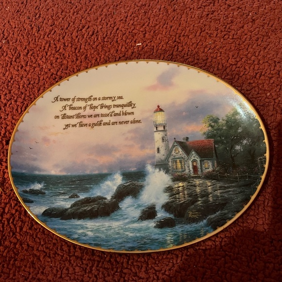 Thomas Kinkade Lamplight Village collection of 4 plates - Picture 6 of 10
